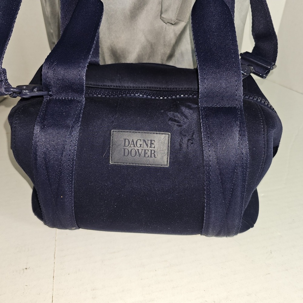 Dagne Dover Storm Blue Navy Small Landon Neoprene Crossbody Bag Minimal Purse FC